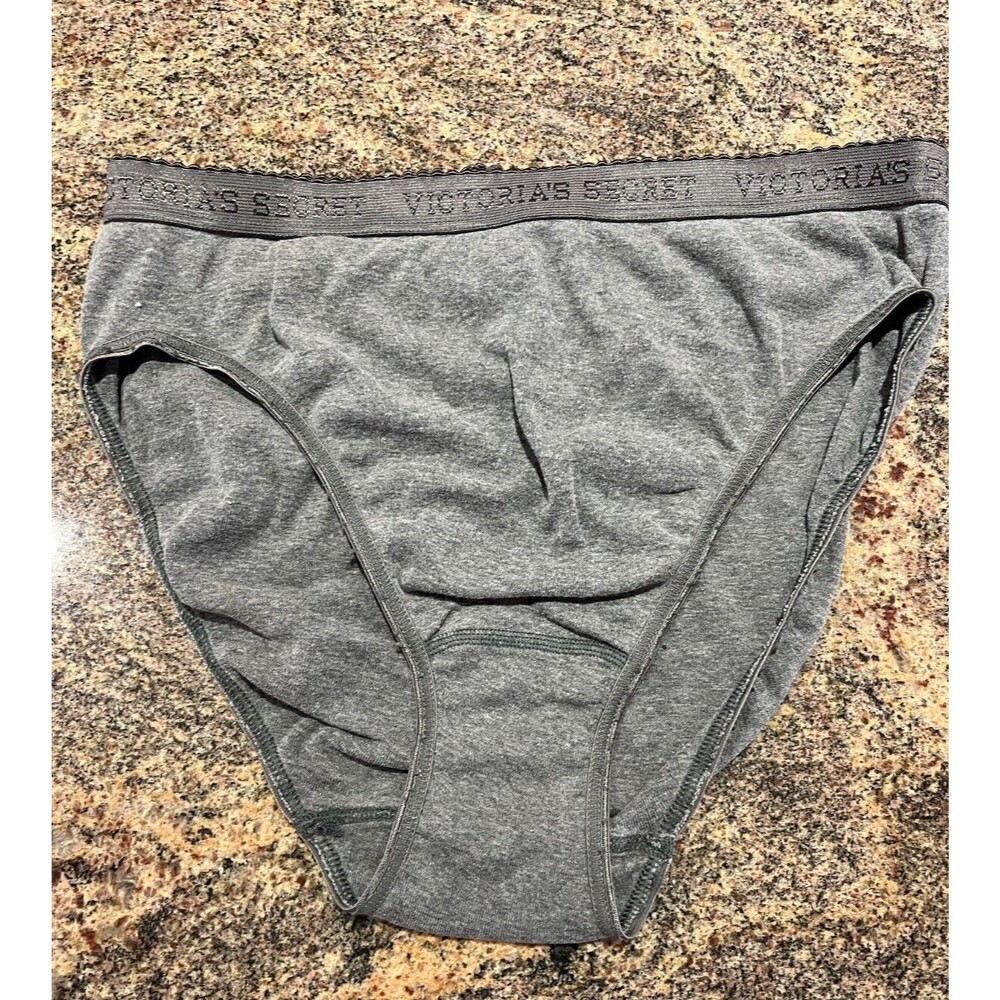 Victoria Secret Brief Granite Gray Cotton Brief Panties Large L